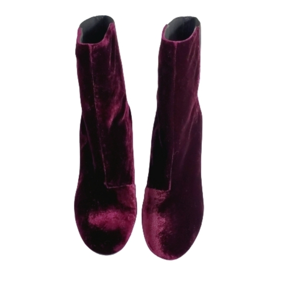 Rag AND BONE AGNES RED VELVET CHELSEA BOOT NEW - Picture 12 of 16